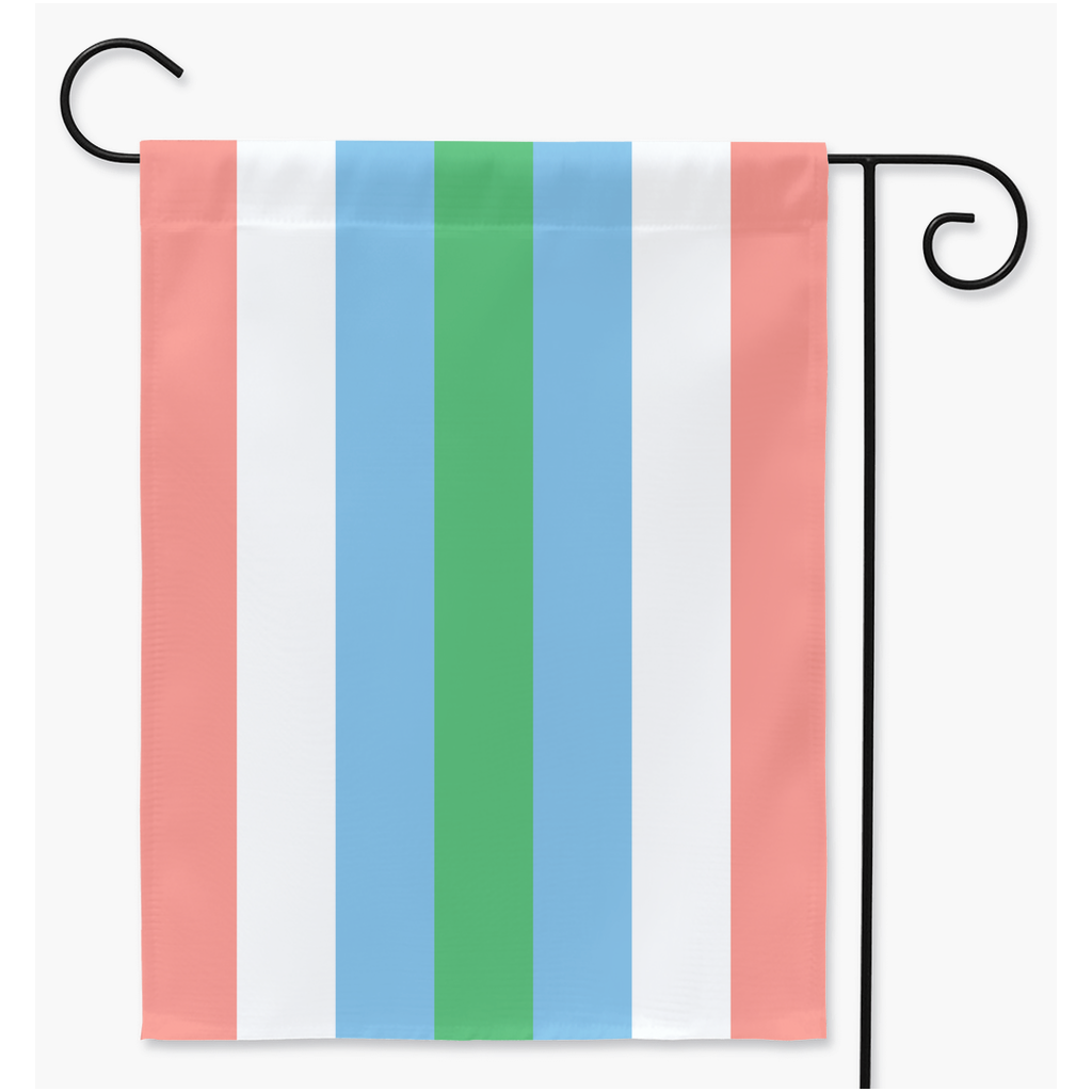 Bandera encefaloromántica para patio y jardín | Una o dos caras | 2 tamaños | Aro Ace Espectro