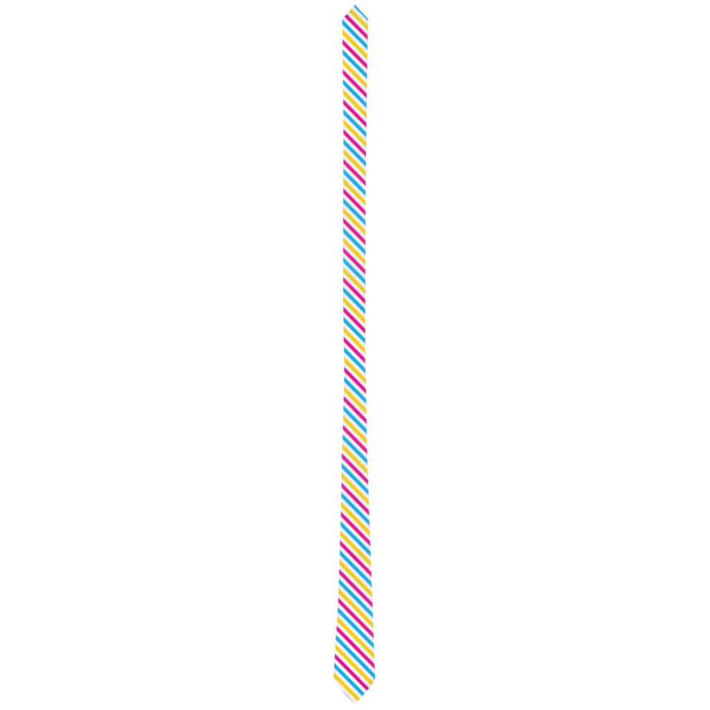 Pansexual Barber Striped Pride Patterned Neck Ties
