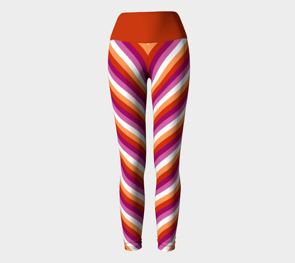 Lesbian - V1 Striped Yoga Leggings