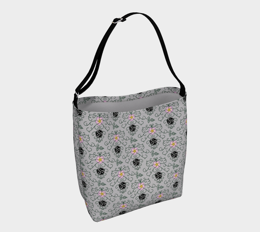 Wild Rose and Vine BDSM (Grey) Day Tote