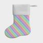 Pastel Rainbow  Striped Holiday Stocking