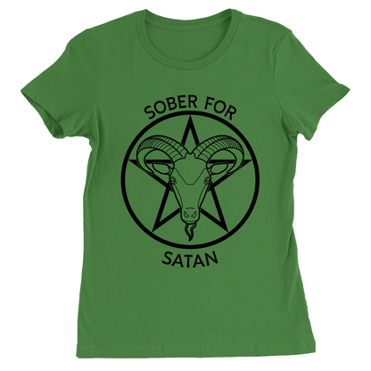 Sobrio para Satanás - LIGERO Camiseta ajustada | Elige tu combinación de colores | Bella + Lienzo