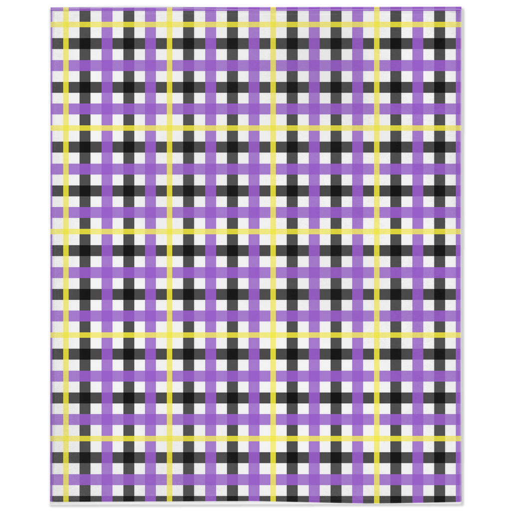 Nonbinary Plaid Pride Minky Blankets