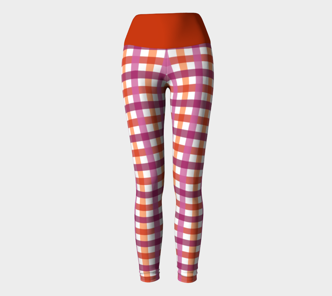 Lesbian - V1 Gingham Yoga Leggings