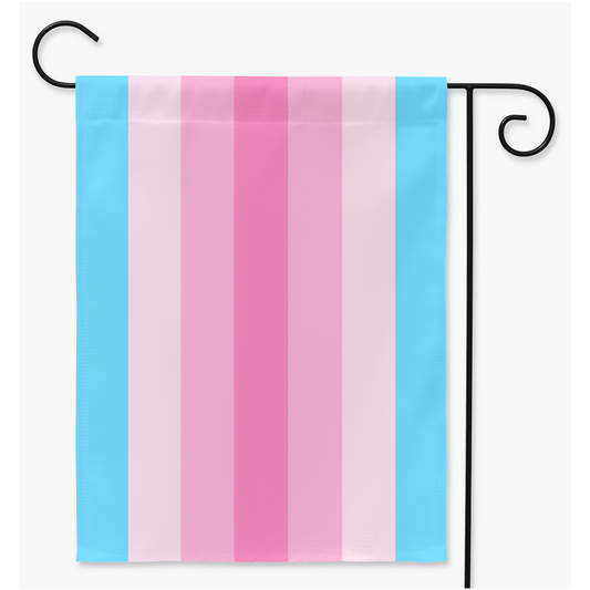 Transfeminine - V1 Drapeaux de cour et de jardin | Simple ou double face | 2 tailles