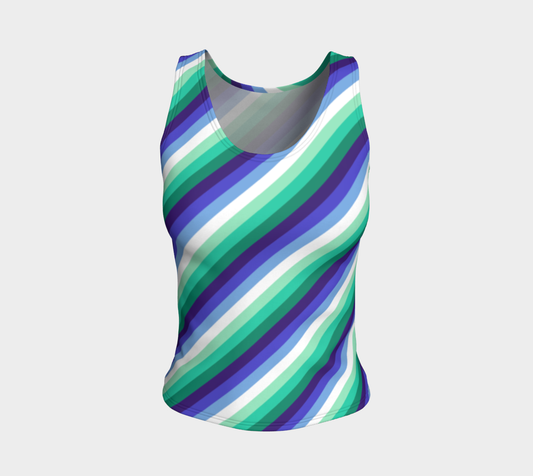 Gay Man (formerly Vincian - V2) Striped Fitted Tank (Long)