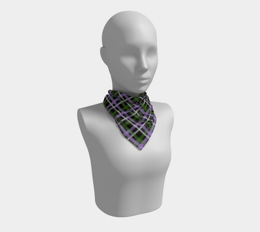 Genderqueer Plaid  Square Scarf