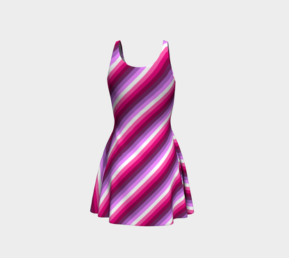 Lesbian - V2 Striped Flare Dress