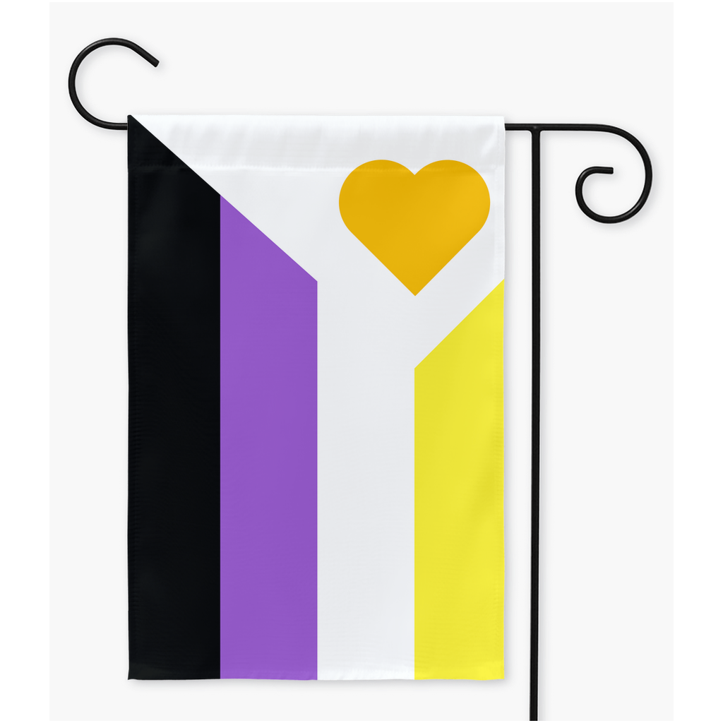 Polyamory Pride - V6 - Nonbinary Yard and Garden Flags | Single Or Double-Sided | 2 Sizes