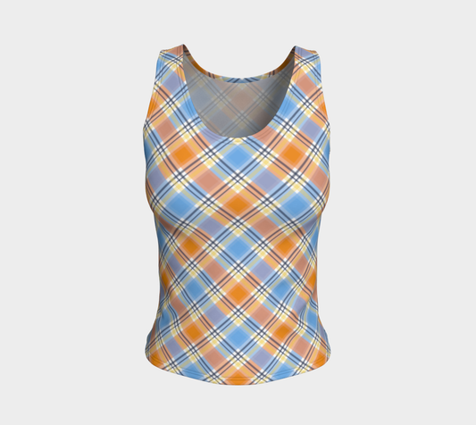 Pride Plaid/Argyle Fitted Tank | Longer Length | Choose Your Colourway