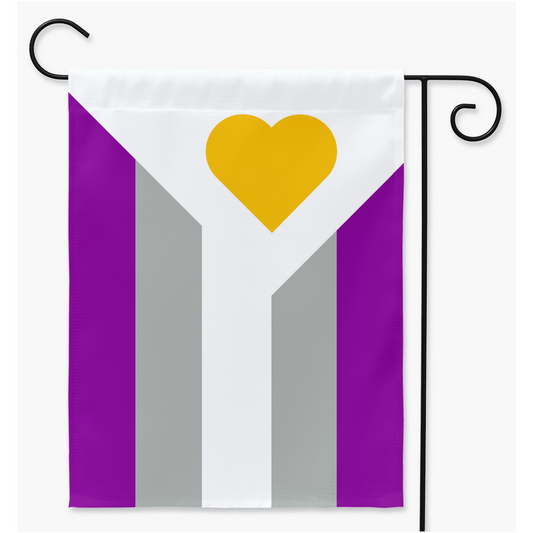 Polyamory Pride - V6 - Greysexual Yard and Garden Flags | Single Or Double-Sided | 2 Sizes