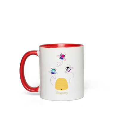 3 Bumblebees - Gaypiary Accent Mugs | Choose Your Flag And Pun | Lgbtqia2s+ Drinkwear ninjaferretart