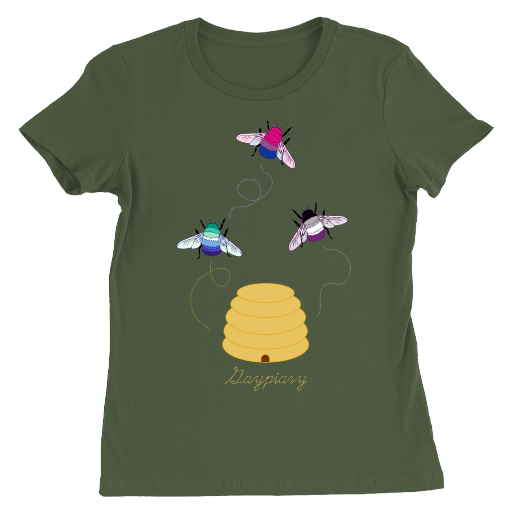 3 Bumblebees - Gaypiary - DARK Fitted Tshirt | Bella + Canvas Apparel ninjaferretart