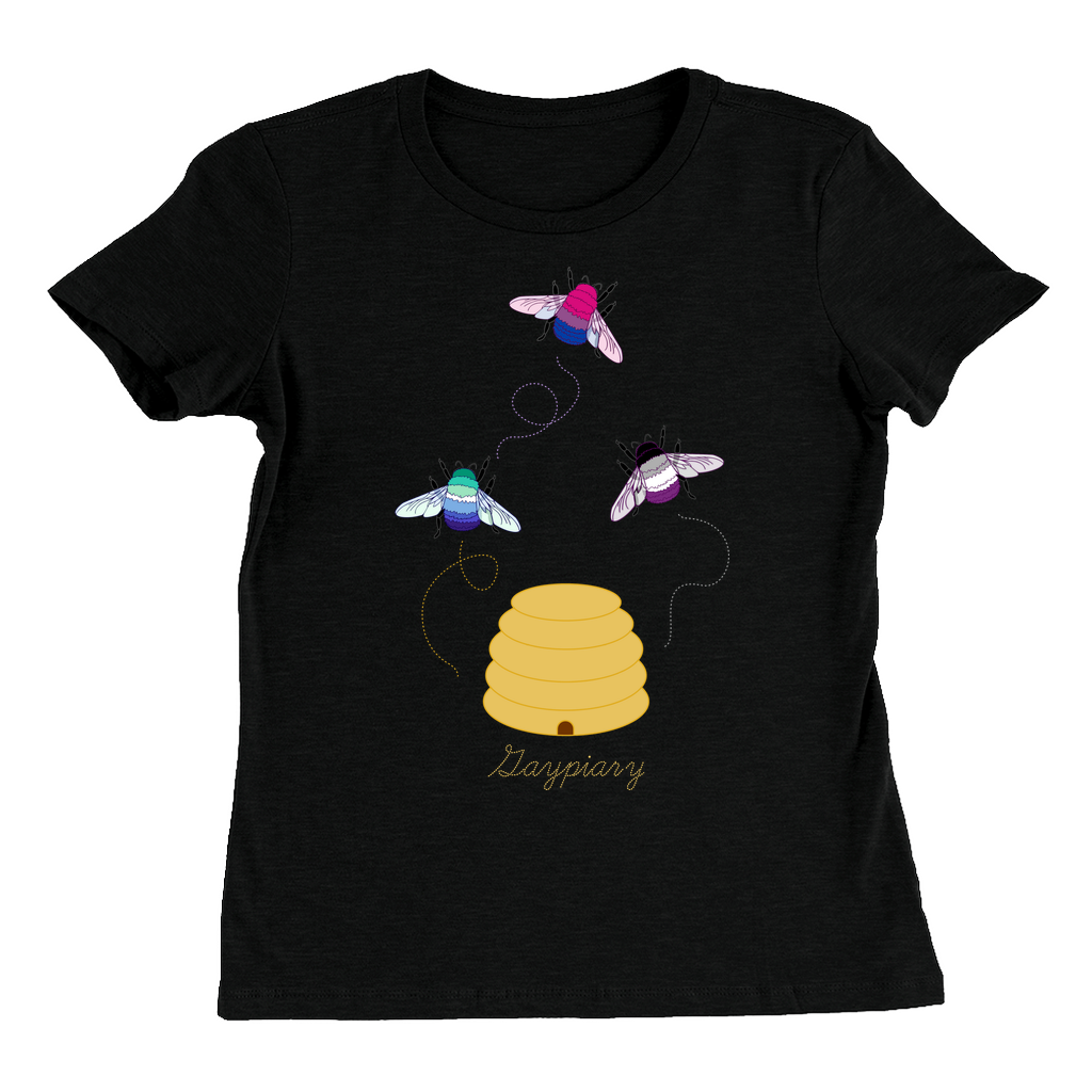 3 Bumblebees - Gaypiary - DARK Fitted Tshirt | Bella + Canvas Apparel ninjaferretart