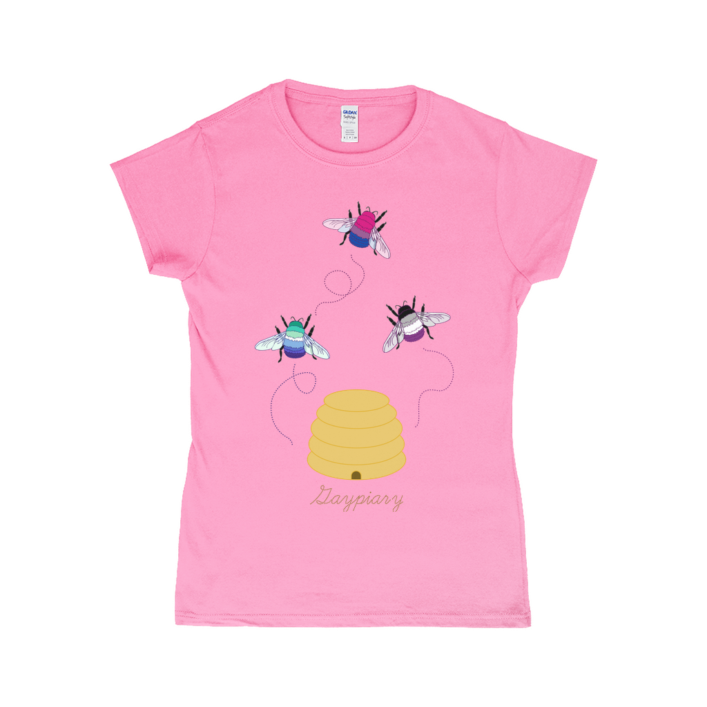 3 Bumblebees - Gaypiary Fitted Tshirt | Choose Your Colourway | Gildan Apparel ninjaferretart