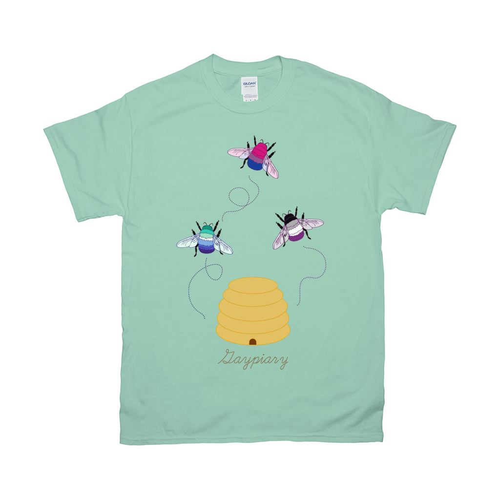 3 Bumblebees - Gaypiary LIGHT | Bumblebee Relaxed Fit Tshirt | Gildan Apparel ninjaferretart