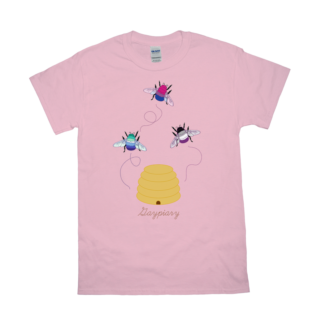 3 Bumblebees - Gaypiary LIGHT | Bumblebee Relaxed Fit Tshirt | Gildan Apparel ninjaferretart