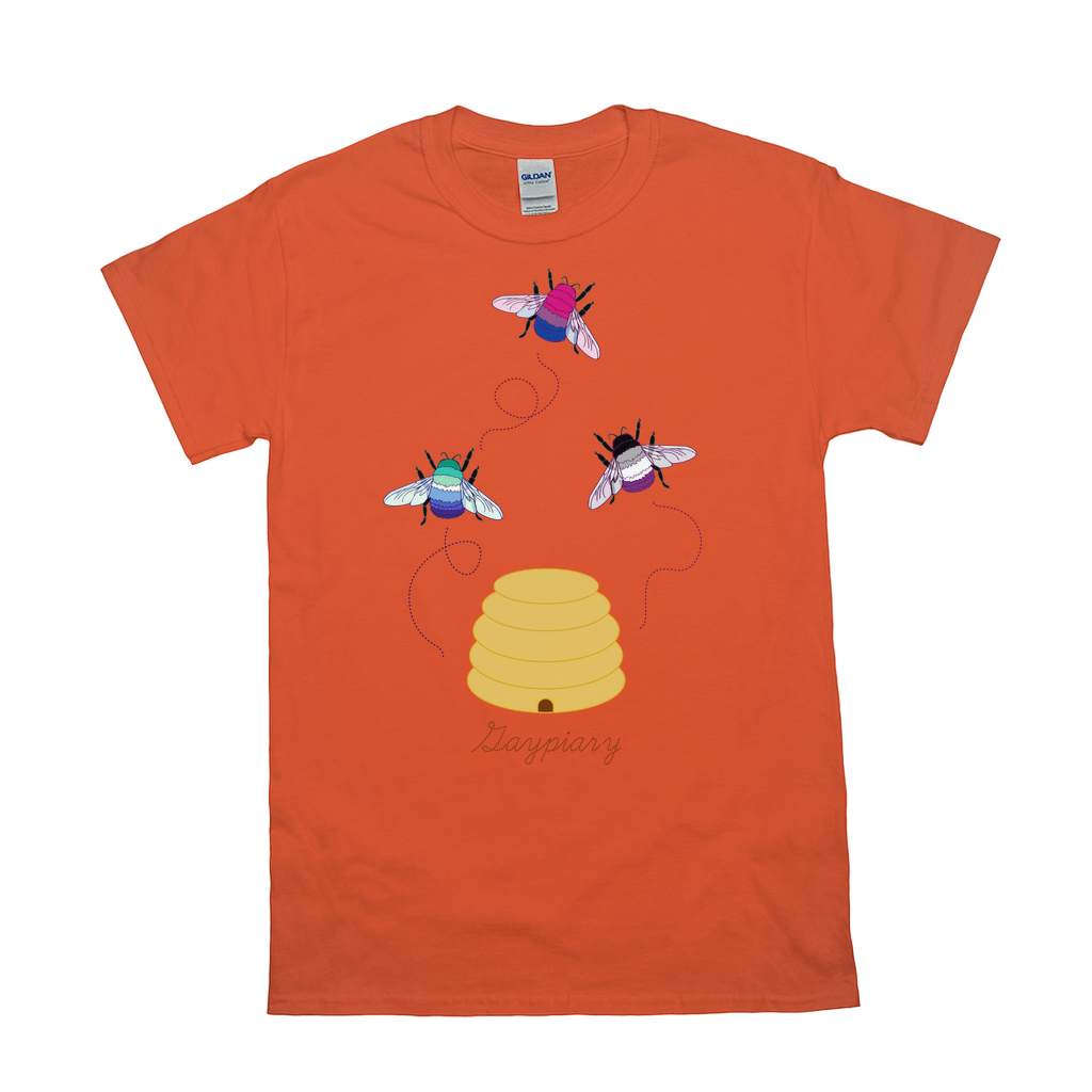 3 Bumblebees - Gaypiary LIGHT | Bumblebee Relaxed Fit Tshirt | Gildan Apparel ninjaferretart