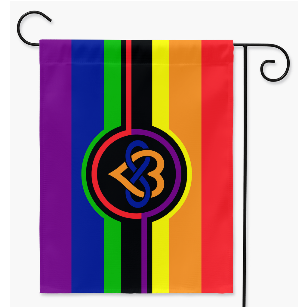 Polyamory - V4 - Rainbow Yard and Garden Flags | Single Or Double-Sided | 2 Sizes
