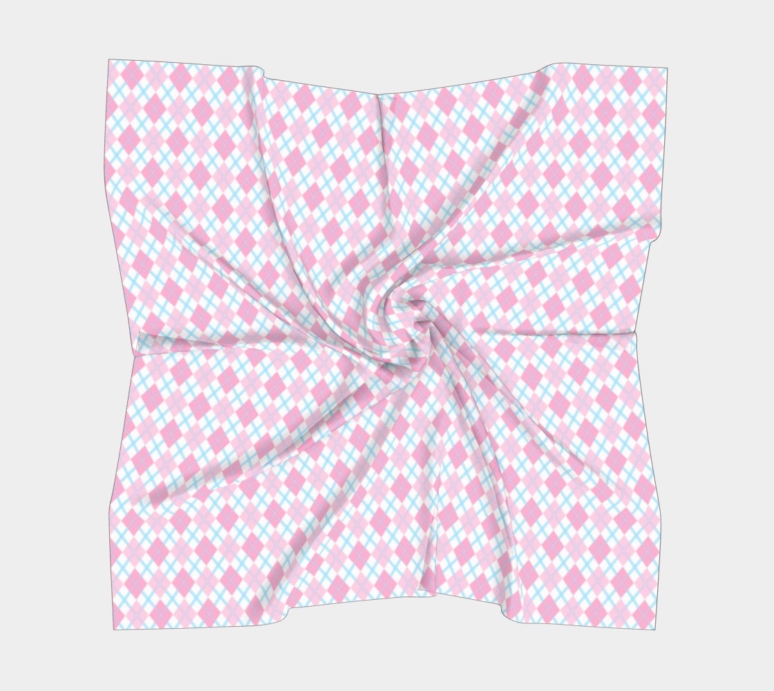 Transfeminine Argyle  Square Scarf