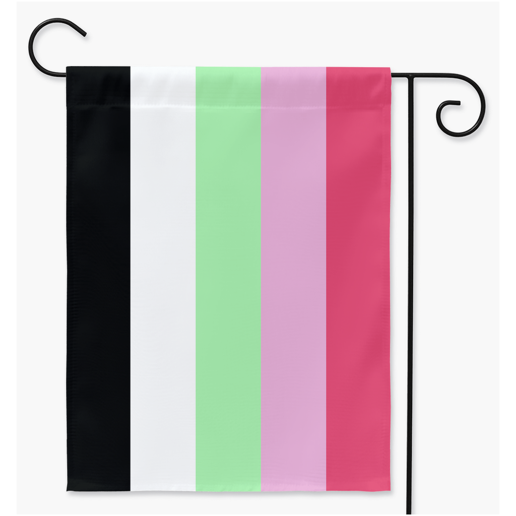 Recipromantic Pride Yard and Garden Flags  | Single Or Double-Sided | 2 Sizes | Aromantic and Asexual Spectrum