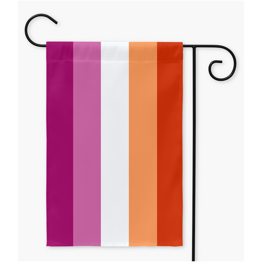 Lesbian - V1 Yard And Garden Flags | Single Or Double-Sided | 2 Sizes | Romantic and Sexual Orientations