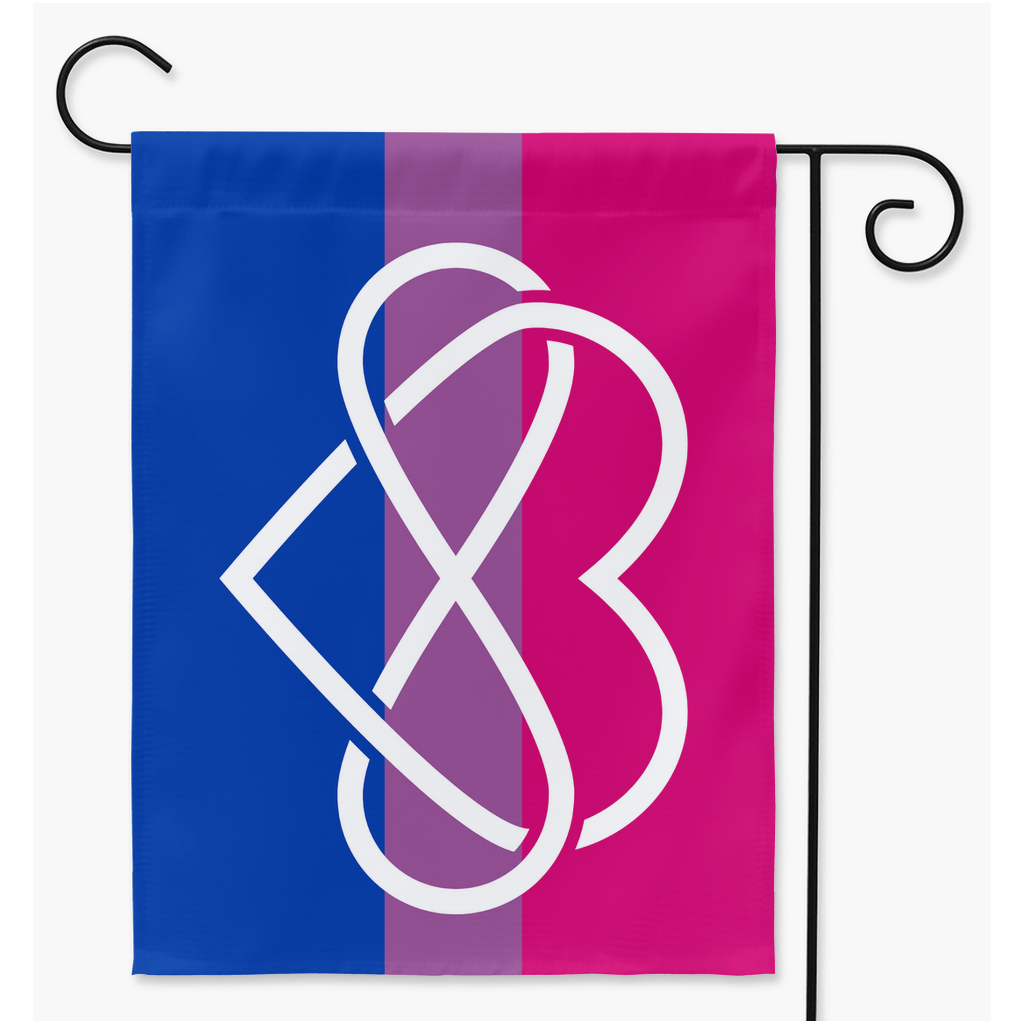 Polyamory - V3 - Bisexual Yard and Garden Flags | Single Or Double-Sided | 2 Sizes