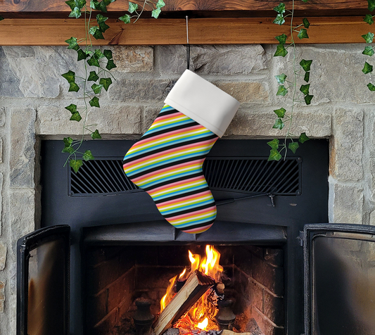 Queer  Striped Holiday Stocking