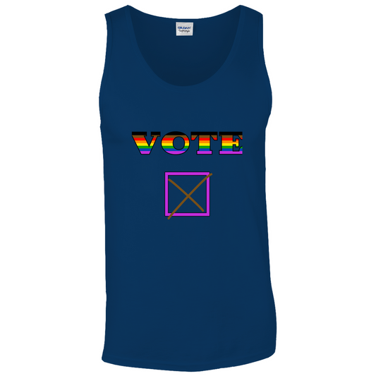 Vote Unisex Tank Tops | Choose Your Colourway | Gildan