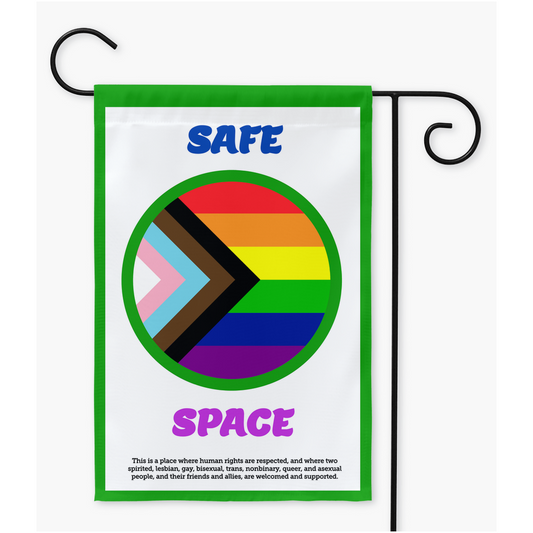 Safe Space Yard & Garden Flags | Single Or Double-Sided | 2 Sizes