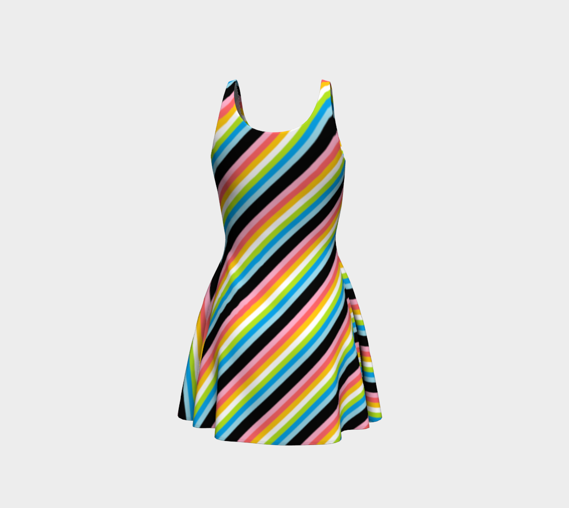 Queer Striped Flare Dress