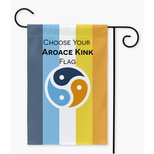 Choose Your Aro Ace Triskele Yard & Garden Flags | Single Or Double-Sided | 2 Sizes | Aro Ace & Kink