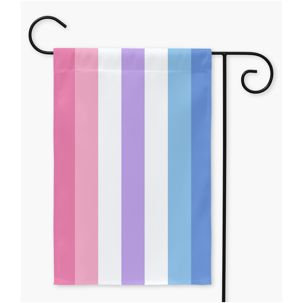 Bigender - V3 Pride Yard and Garden Flags | Single Or Double-Sided | 2 Sizes