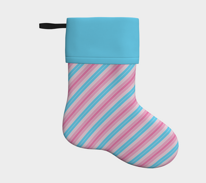 Transfeminine  Striped Holiday Stocking