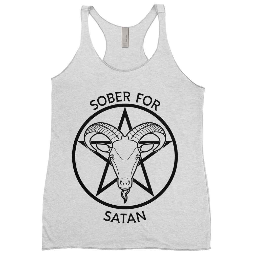 Sober for Satan Racerback Tank Top | Choose Your Colourway | Next Level