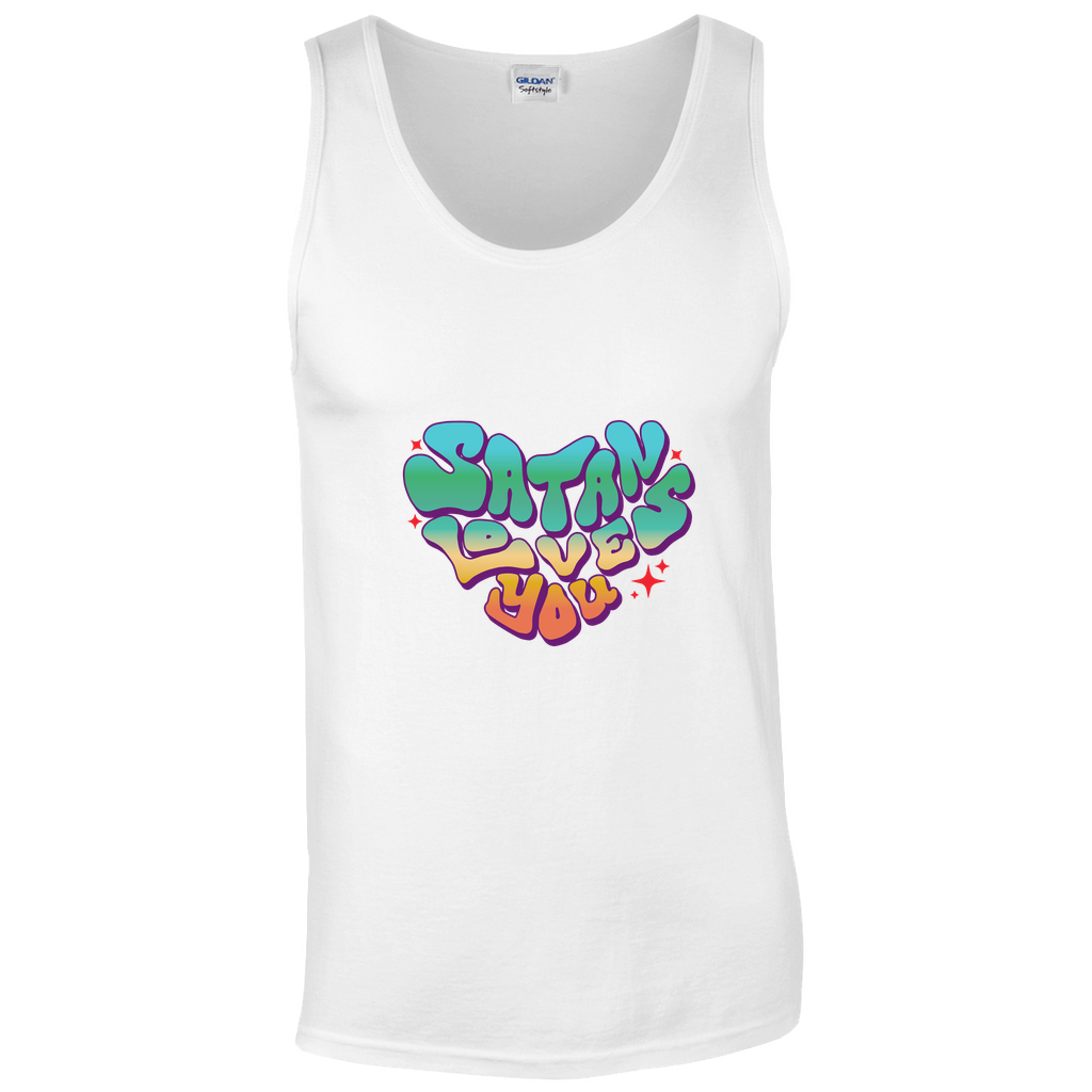 Satan Loves You Relaxed Fit Tank Top | Gildan