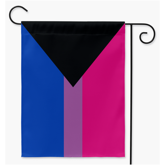 Bandera demibisexual para patio y jardín | Una o dos caras | 2 tamaños