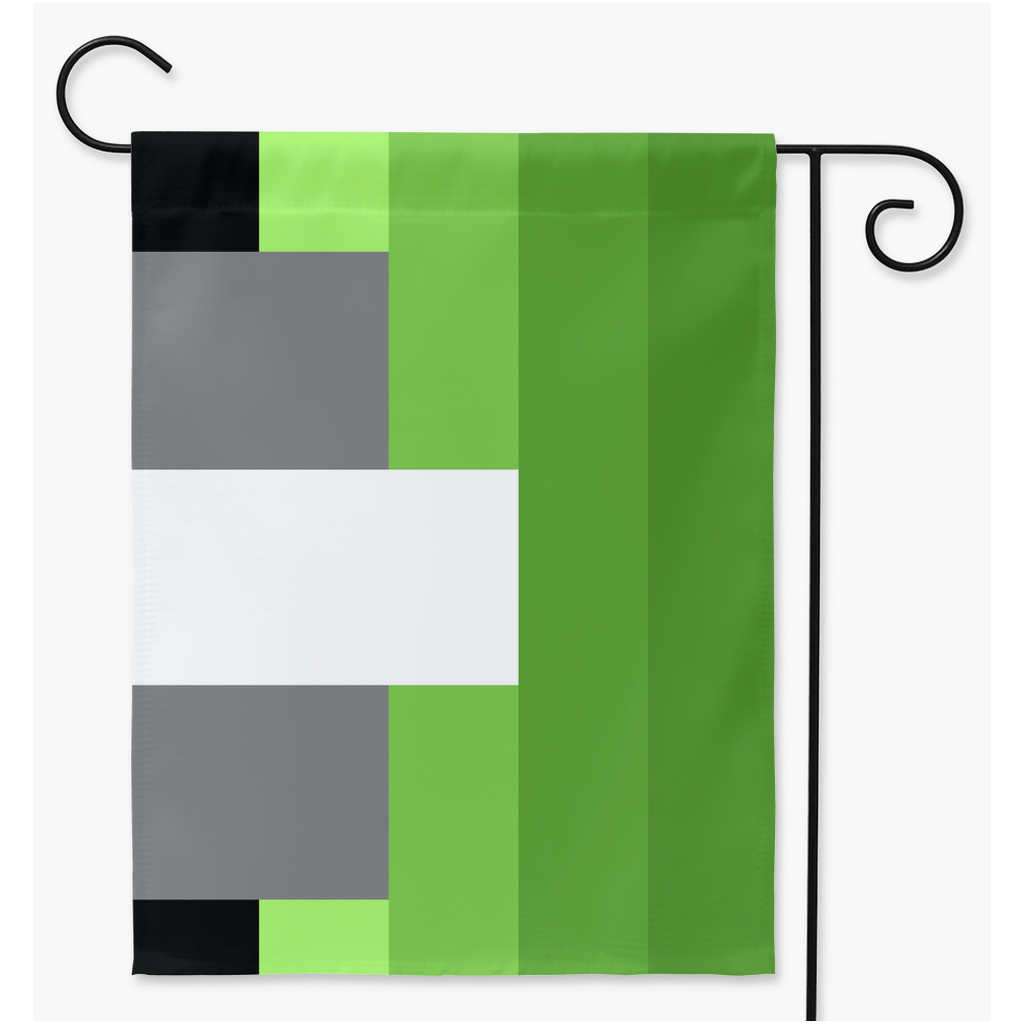 Drapeau caedromantique de cour et de jardin | Simple ou double face | 2 tailles | Spectre Aro Ace