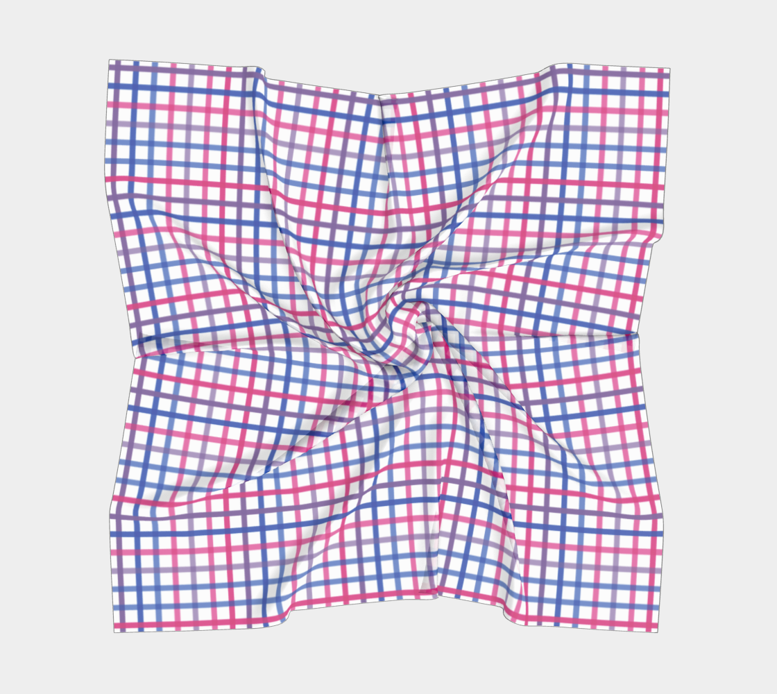 Bisexual Tattersol Plaid  Square Scarf