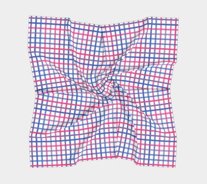 Foulard carré à carreaux Tattersol bisexuel