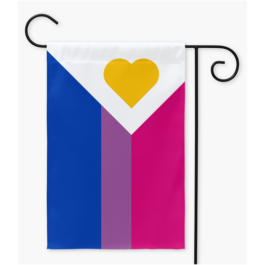 Polyamory Pride - V6 - Bisexual Yard and Garden Flags | Single Or Double-Sided | 2 Sizes
