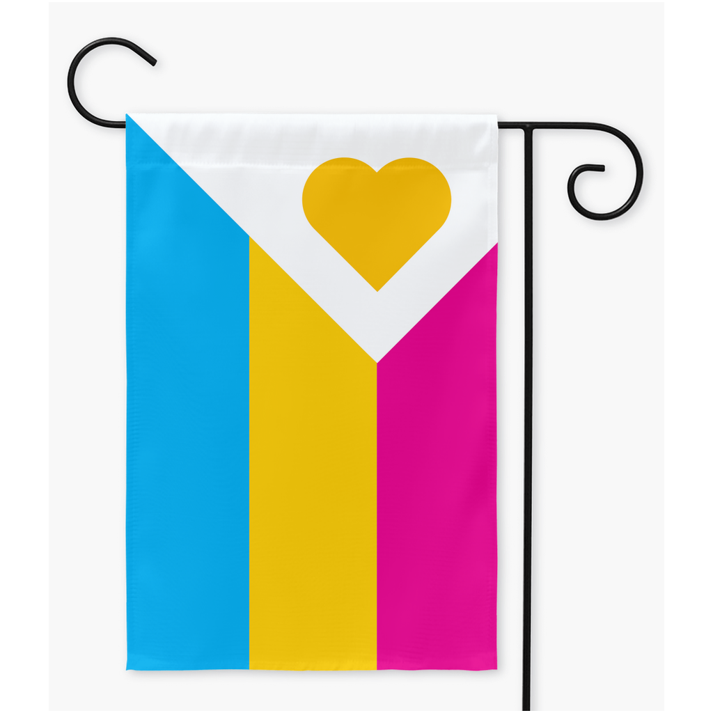 Polyamory Pride - V6 - Drapeaux de cour et de jardin pansexuels | Simple ou double face | 2 tailles