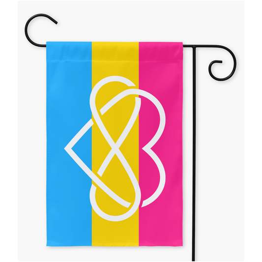 Polyamory - V3 - Pansexual Yard and Garden Flags | Single Or Double-Sided | 2 Sizes