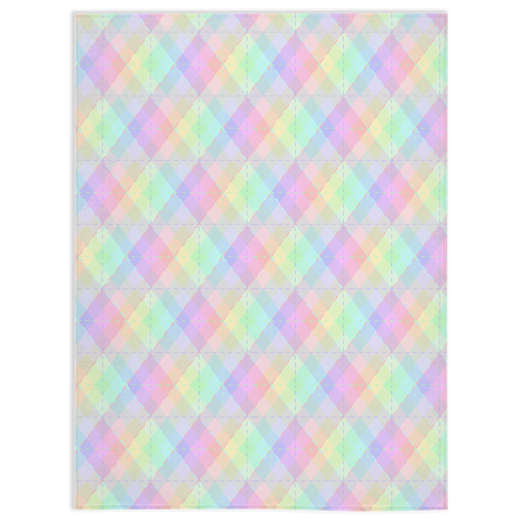 Pastel Rainbow Argyle Pride Minky Blankets