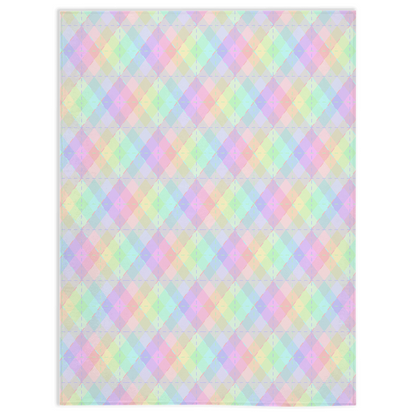 Pastel Rainbow Argyle Pride Minky Blankets