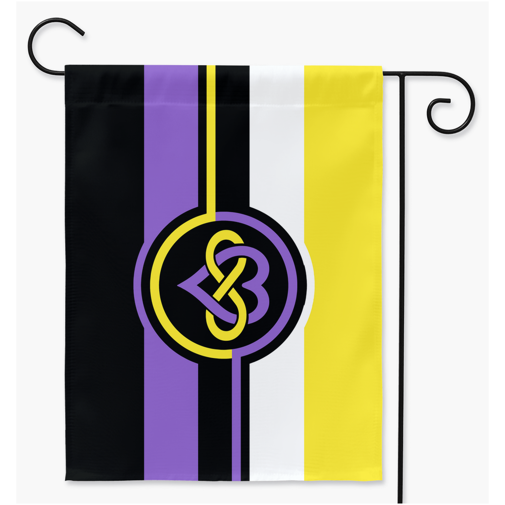Polyamory - V4 - Nonbinary Yard and Garden Flags | Single Or Double-Sided | 2 Sizes