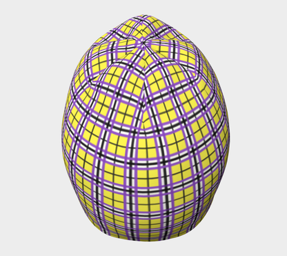 Nonbinary "Enbyberry" Plaid Beanie