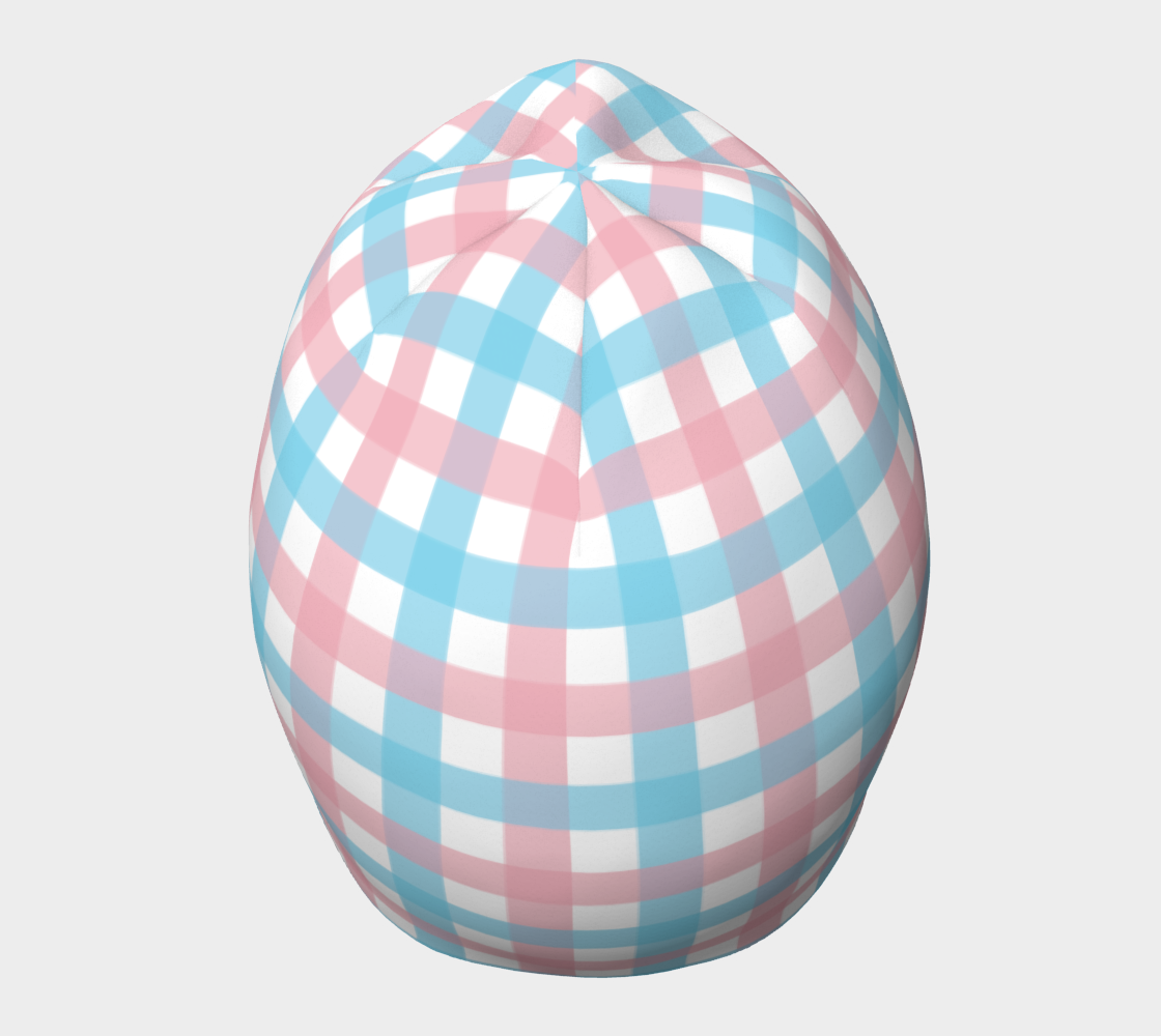 Transgender Gingham Plaid Beanie