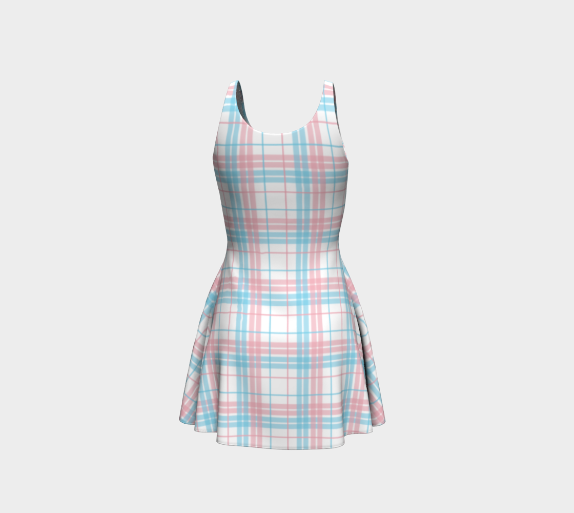 Transgender Plaid Flare Dress