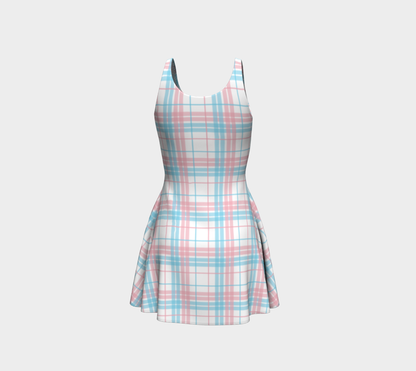 Transgender Plaid Flare Dress